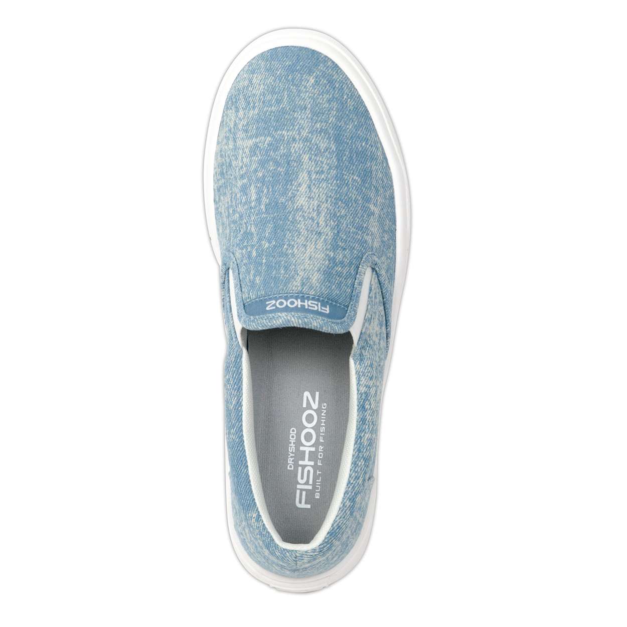 Fishooz Women's Sunwashed Slip-On Denim/White