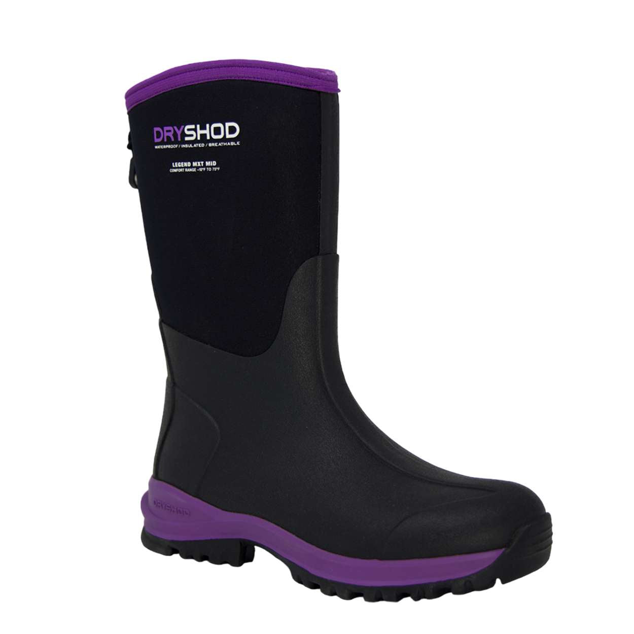 Dryshod Women's Legend MXT Mid Black/Purple