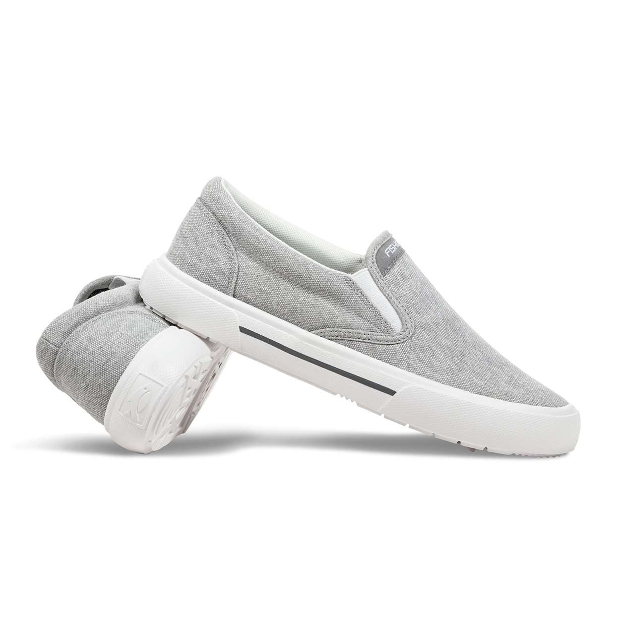 Fishooz Women's Sunwashed Slip-On Grey/White